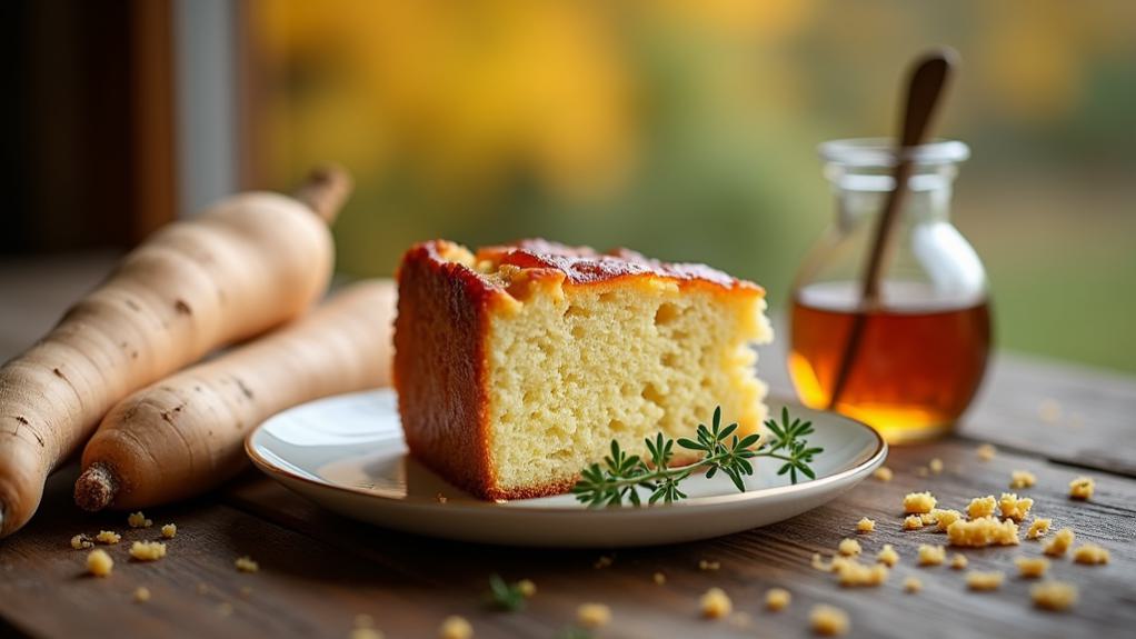 sweet parsnip maple cake